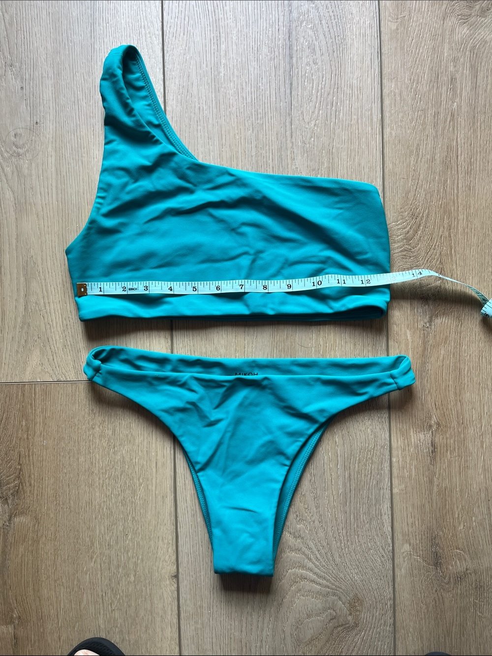 Mikoh One-Shoulder Bikini Set in Teal